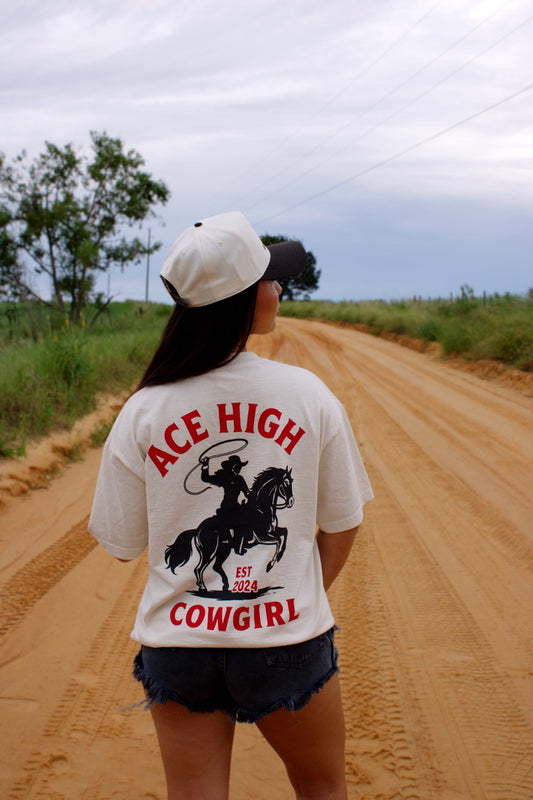 Ace High Cowgirl Tee